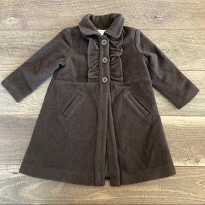 Crazy 8 Brown Pea Coat Girls Size 12-24 Months